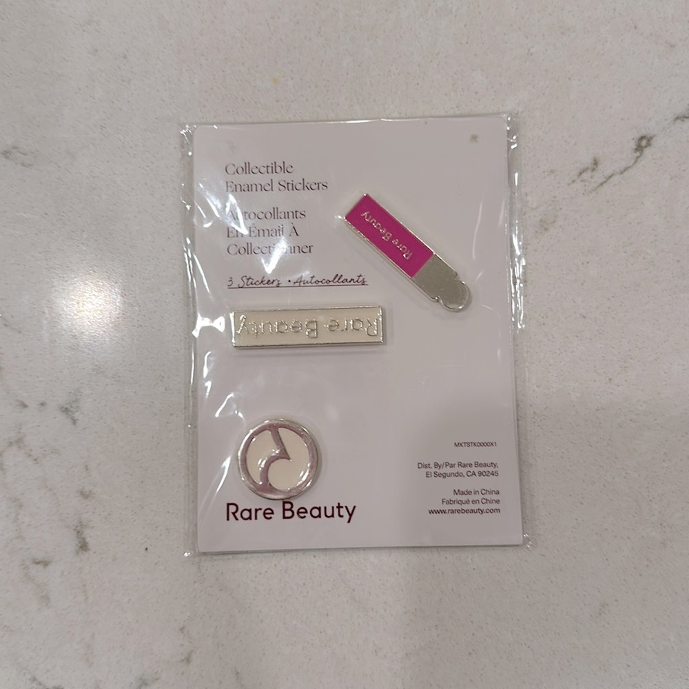 Rare Beauty collectible enamel stickers 💕